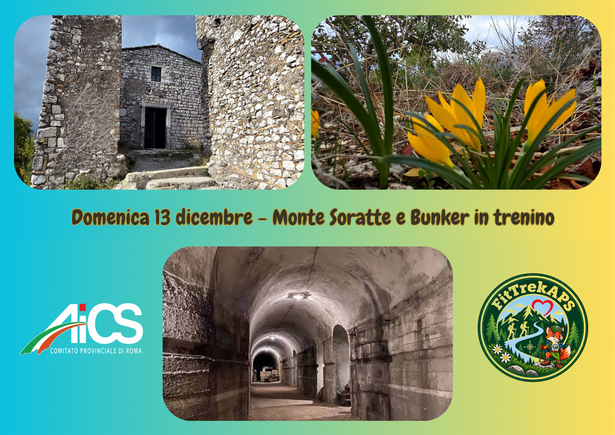 Monte Soratte e bunker in trenino